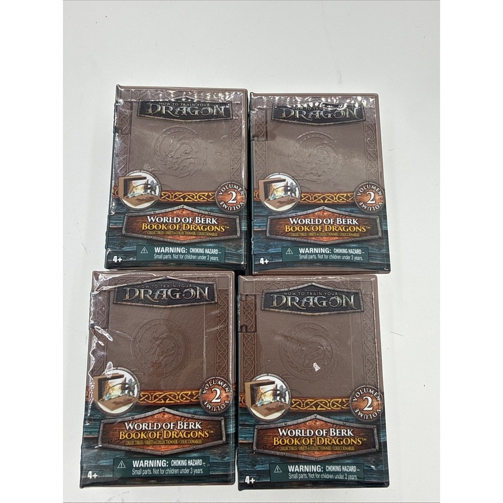 Lot Of 4: How To Train Your Dragon World of Berk Book of Dragons Blind Box Vol 2